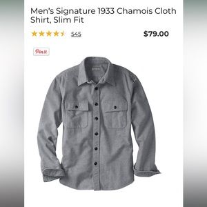LLbean Men's Signature 1933 Chamois Cloth Shirt, Slim Fit